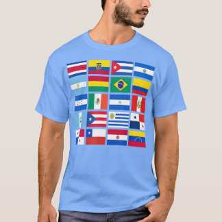 Hispanic Heritage Month Latino Flag all Countries T-Shirt