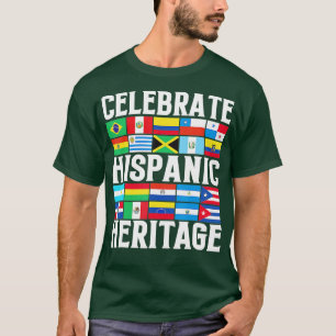 Hispanic Heritage Month Latino Flag all Countries  T-Shirt