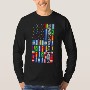 Hispanic Heritage Month Latino Flag All Countries T-Shirt