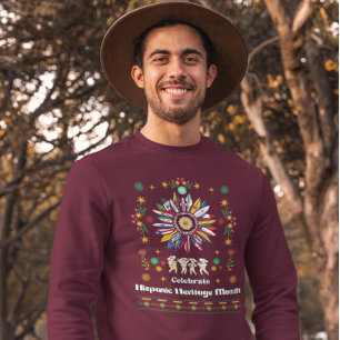 Hispanic Heritage Month Latino Flags sunflower De Sweatshirt