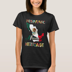 Hispanic Heritage Month Mexican Pride Mexico Flag T-Shirt