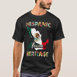 Hispanic Heritage Month Mexican Pride Mexico Flag T-Shirt