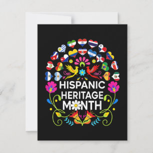 Hispanic Heritage Month National Latino Countries Invitation