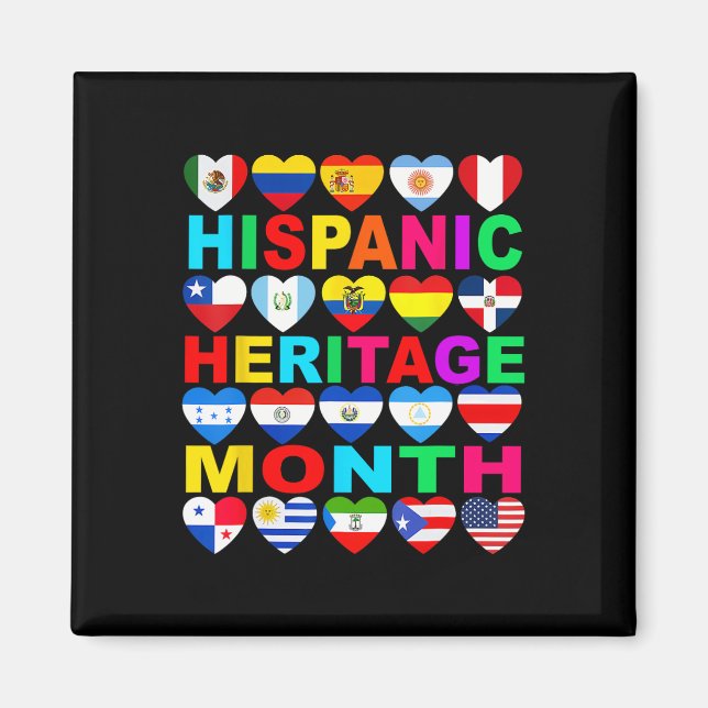 Hispanic Heritage Month National Latino Countries  Magnet (Front)
