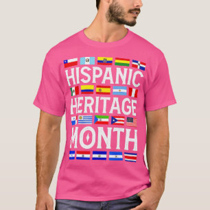 Hispanic Heritage Month National Latino Countries T-Shirt
