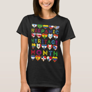 Hispanic Heritage Month National Latino Countries T-Shirt