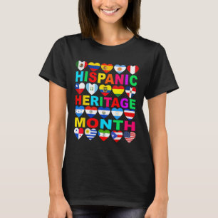 Hispanic Heritage Month National Latino Countries T-Shirt