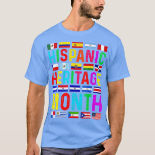 Hispanic Heritage Month National Latino Countries  T-Shirt