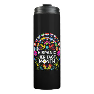 Hispanic Heritage Month National Latino Countries Thermal Tumbler