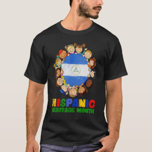 Hispanic Heritage Month Nicaragua Kids Boys Girls T-Shirt