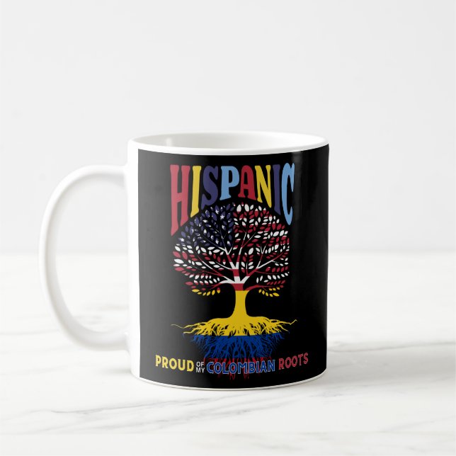 Hispanic Heritage Month Proud Colombian roots Coffee Mug (Left)