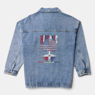 Hispanic Heritage Month Proud Dominican Republican Denim Jacket