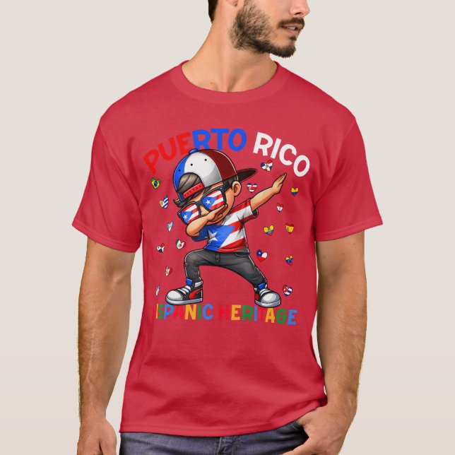 Hispanic Heritage Month Puerto Rico Flag Shirts Bo (Front)
