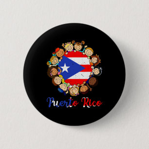 Hispanic Heritage Month Puerto Rico Kids Boys Girl 6 Cm Round Badge