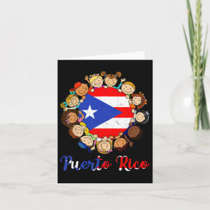 Hispanic Heritage Month Puerto Rico Kids Boys Girl Card