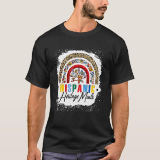 Hispanic Heritage Month Rainbow All Countries Flag T-Shirt