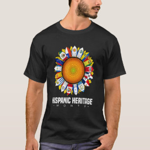 Hispanic Heritage Month Spanish Countries Flags Su T-Shirt