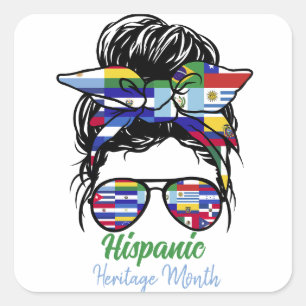Hispanic Heritage Month  Square Sticker