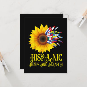 Hispanic Heritage Month Sunflower Latino Americans Invitation