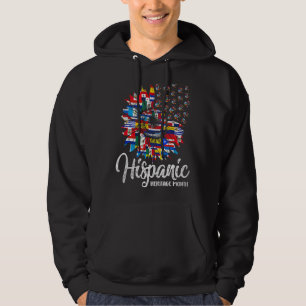Hispanic Heritage Month Sunflower Latino Countries Hoodie