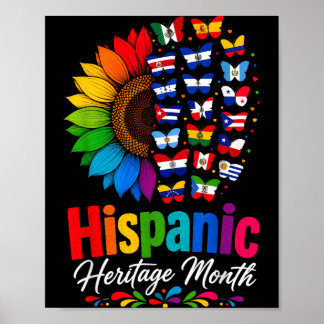 Hispanic Heritage Month Suower Hispanic Countries Poster