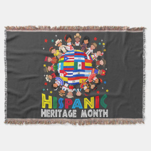 Hispanic Heritage Month Throw Blanket