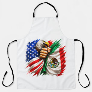 Hispanic Heritage Month USA Mexico Flag Apron