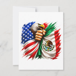 Hispanic Heritage Month USA Mexico Flag Holiday Card