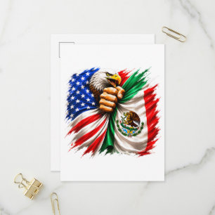 Hispanic Heritage Month USA Mexico Flag Invitation Postcard