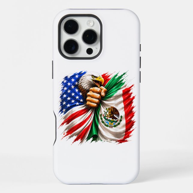 Hispanic Heritage Month USA Mexico Flag iPhone Case (Back)