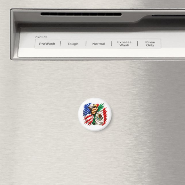 Hispanic Heritage Month USA Mexico Flag Magnet (In Situ (Dishwasher))