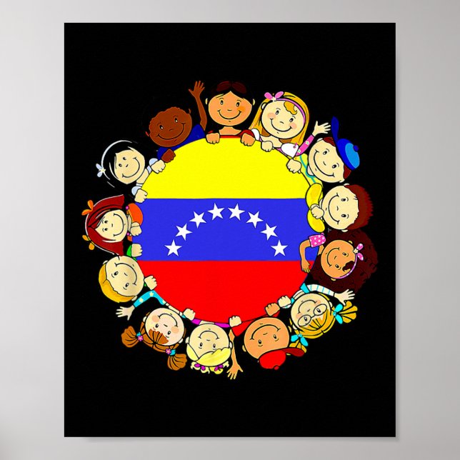 Hispanic Heritage Month Venezuela Kids Boy Venezue Poster (Front)