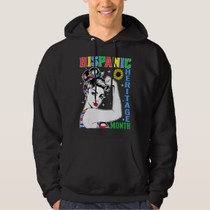 Hispanic Heritage Month Woman Latino Countries Fla Hoodie