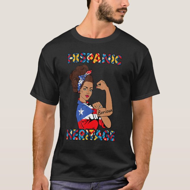 Hispanic Heritage Month  Women Puerto Rico T-Shirt (Front)