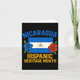 Hispanic Heritage Nicaragua National Month Nicarag Card