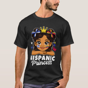 Hispanic Princess Girl El Salvador and Ecuador Fla T-Shirt