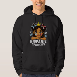 Hispanic Princess Girl Guatemala and Peru Flag Her Hoodie