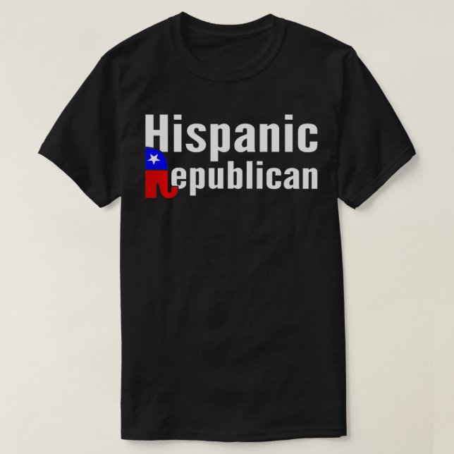 Hispanic Republican Conservative Gift Political La T-Shirt (Design Front)