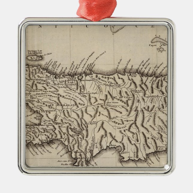 Hispaniola, St Domingo Metal Tree Decoration (Front)