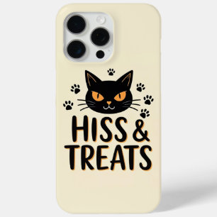 Hiss and Treats Black Cat Halloween iPhone 15 Pro Max Case