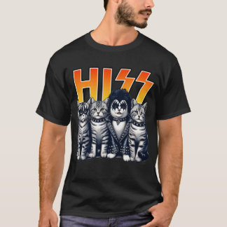Hiss Cats Rock Kittens Rocking Music Cat Lovers T-Shirt