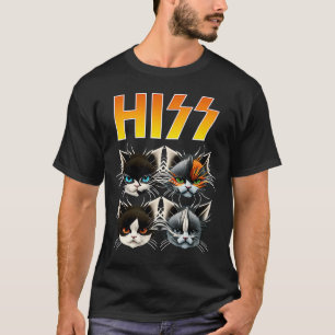 Hiss Cats Rockin Outfit Apparel Rock Music Cat T-Shirt