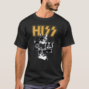 Hiss Cute Cat Mum Kitten Cats Rock T-Shirt