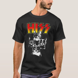 Hiss Cute Cat Mum Kitten Cats Rock Tee