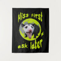 Hiss First Ask Later Funny Opossum Humour