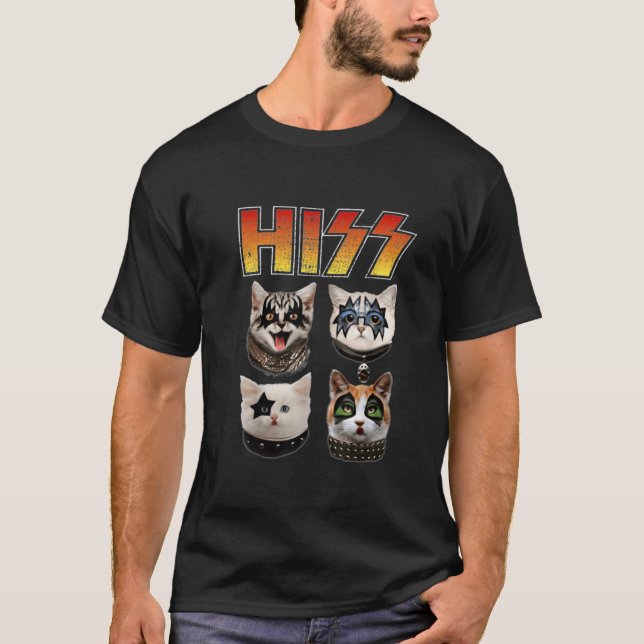 Hiss Funny Cat Lover Classic T-Shirt (Front)
