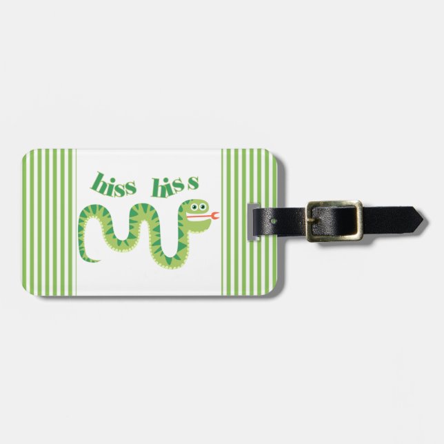 Hiss Hiss Snake Luggage Tag (Front Horizontal)