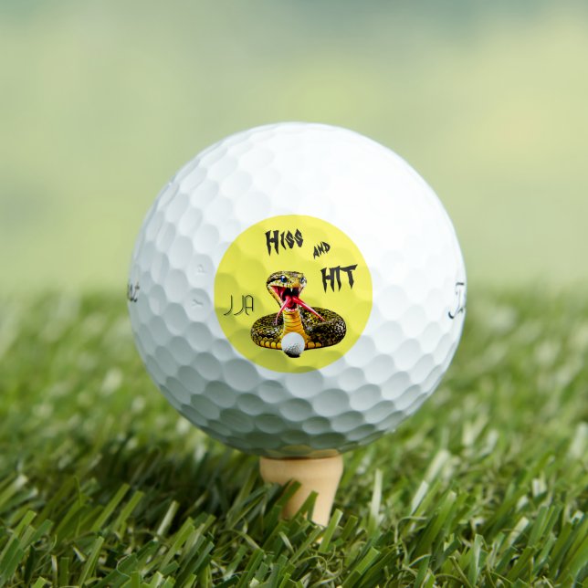 Hiss & Hit Snake - Golfer's Gift  Golf Balls (Insitu Tee)
