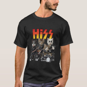Hiss Kitten Rockers Funny Cat Rock Long Sleeve T-Shirt