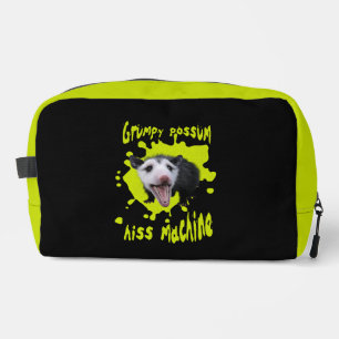 Hiss Machine Funny Grumpy Opossum Feral Humour Dopp Kit